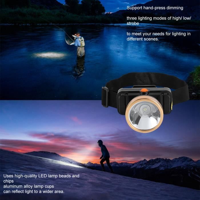 Zamus LED Lampe Frontale Rechargeable USB Puissante à Capteur COB XPE avec  5 Modes IPX5 Étanche pour Randonnée Camping Cyclisme - Cdiscount Sport