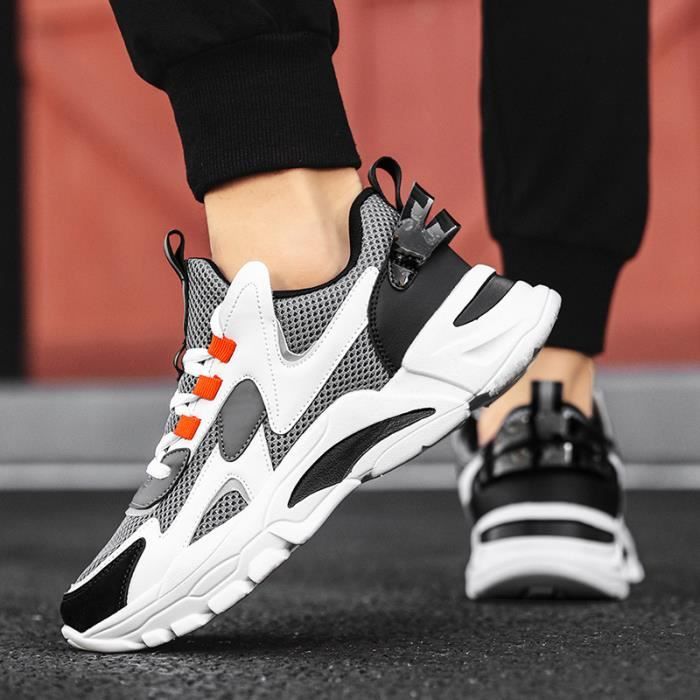 Baskets Homme Fashion Chaussures Sport Sneakers Gris Cdiscount Chaussures