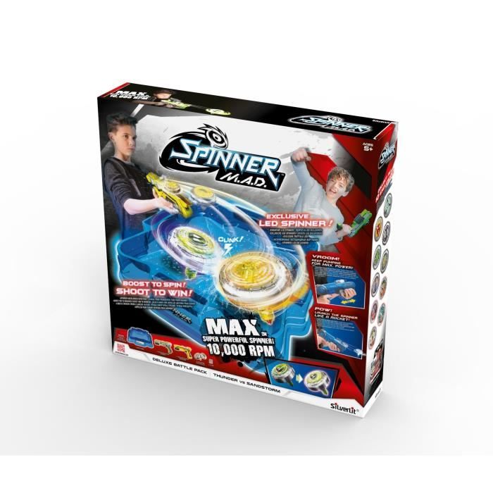Spinner M.A.D.- Spinner MAD Lanceur Incluses-Effets Lumineux-Jouet  Compatible avec Toute La Gamme-Des 5 Ans, 86311, Blaster D - Cdiscount Jeux  - Jouets