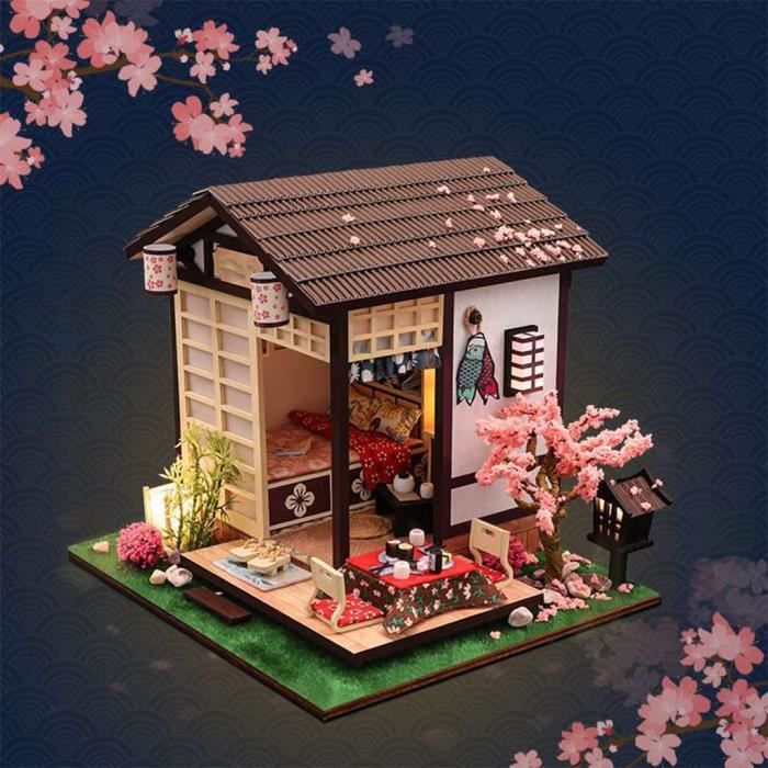 Miniature de maison de poupée avec accessoires de meubles, kit de maison  d'architecture japonaise bricolage plus lumière LED et - Cdiscount Jeux -  Jouets