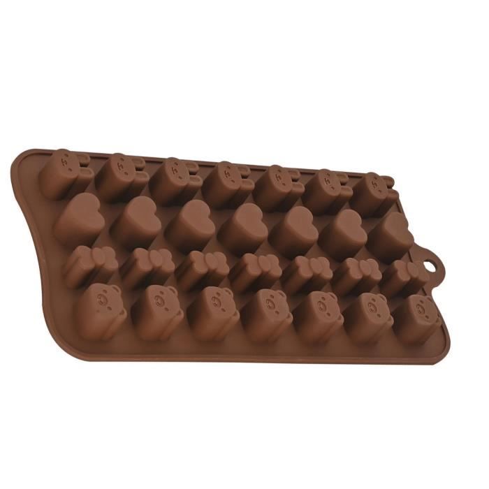 Lot de 6 mini moules en silicone forme Ours, Happy Cake | Artime