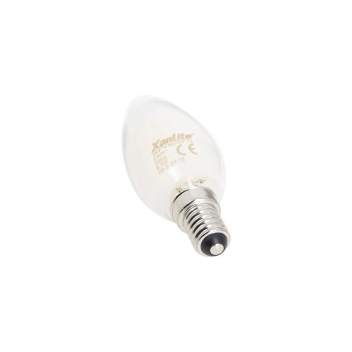 Source lumineuse ampoule LED blanche dimmable lampe en aluminium en forme  de bougie moderne, 1x douille LED E14 7 watts 620 lumens 3000 Kelvin blanc  chaud, DxH 3,7x10,7cm