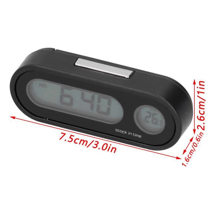 Mini horloge numérique Thermomètre de voiture veilleuse rétro