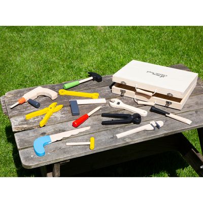 B. Toys – Coffre à Outils En Bois Fix ‘n’ Play – 25 Pièces Avec Perceuse, Marteau, Tournevis – Jeu De Construction Enfant 3 Ans Et Plus