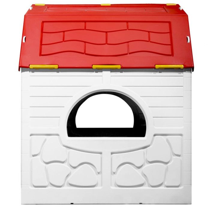 VidaXL Maisonnette De Jeu Pliable Pour Enfants - Avec Porte & Fenêtres Fonctionnelles - Intérieur/Extérieur Jouet Enfants Jardin Terrasse
