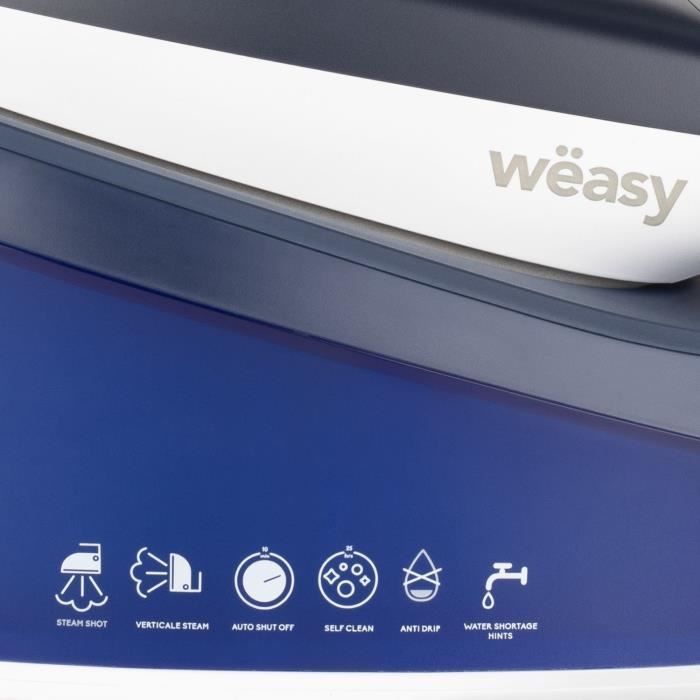 Centrale Vapeur Wëasy LIN220 | 8 Bars 120g/min | 1.5L | Vapeur Verticale | Semelle Céramique | 2600W