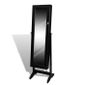 Armoire A Bijoux Noire Sur Pied Avec Miroir Reglable Achat Vente Armoire A Bijoux Soldes Cdiscount