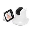 Babyphone Video  Moniteur Bébé sans Fil avec Rotation 360°, Zoom Panoramique à Distance Caméra 1080p, 3.5" LCD Couleur Surveillance -0