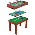 Table multi-jeux 3 en 1 - DEVESSPORT - Billard, Baby-foot et Ping-Pong - Vert - 37 kg-0