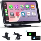 Carpuride V3 Autoradio 7"Écran Carplay voiture, Carplay sans fil et Android Auto, écran tactile IPS, Navigation,Bluetooth