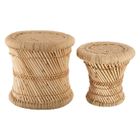 Ensemble de 2 tables d'appoint naturel en corde Atmosphera