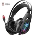 ONIKUMA Casque avec son surround de lumière LED sur l'oreille Casque PC à réduction de bruit, casque gaming pour PS4, PS5, Xbox One