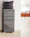 TRENDS INTERNATIONAL Meuble bas de salle de bain - AMANDA - 1 porte + 1 tiroir - L37 x P31 x H79 cm - Gris Brillant