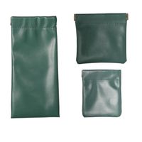 ATOMSTACK 6pcs sac de rangement de bijoux en cuir PU vert foncé sac de voyage pochette de maquillage sacs de cadeau fête de mariage