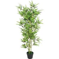 Luxueux Magnifique-Plante artificielle Décor Maison Jardin Mariage avec pot Bambou 120 cm Vert