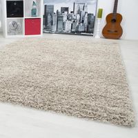 Life Shaggy Tapis Shaggy Tapis haute pile tapis de salon Nouveau 1500 [120x170 cm, beige]