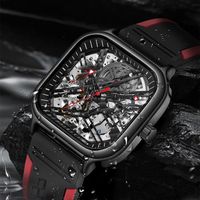 Montre pour homme Top marque sport montre mécanique de luxe bande de caoutchouc affaires montre chronographe lumineux