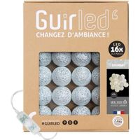 Guirlande lumineuse boules coton LED USB - Veilleuse bébé 2h -  3 intensités - 16 boules 1,6m - Diamant