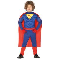 Déguisement Super-Héros Bleu pour garçon - Disfrazzes - Modèle Superman - Intérieur - A partir de 3 ans