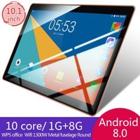10.1 pouces Écran IPS Android 8.0 Dix cœurs Tablette PC 1G+8G Double carte SIM