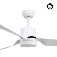 Ventilateur de Plafond LED Minimal Silencieux avec Tª Couleur Sélectionnable 15W Gris Sélectionnable (Chaud-Neutre-Froid) 