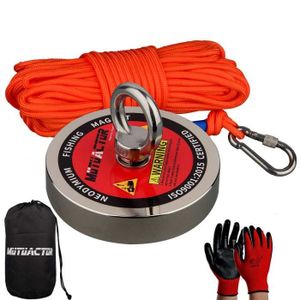 Kit de pêche magnétique avec corde 20m (66ft), gants et