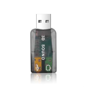 Carte son externe USB, Adaptateur USB de traducteur de Voix en Texte avec  Prise Casque 3,5 mm et Prise Micro, Prise en Charge de 88 - Cdiscount  Informatique