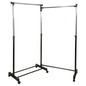 Songmics Portant Penderie A Vetement A 4 Roulettes 113 198cm