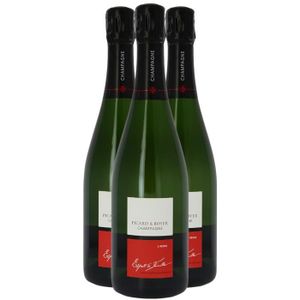 CHAMPAGNE Champagne Esprit de famille Blanc - Lot de 3x75cl - Champagne Picard & Boyer - Cépages Chardonnay, Pinot Meunier