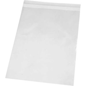 Sachets Plats Transparents Auto-adhésifs 32 X 36 Cm – Lot De 100, En Polypropylène 25 Microns | Pour Rangement Petits Objets, Protection Poussière Et Humidité
