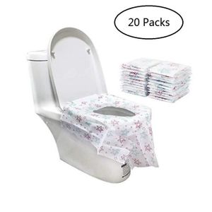 Housse de si/ège de toilette avec emballage individuel pour la maison 20Packs bleu Housses de si/ège de toilette jetables de taille de poche parfaites pour adultes et enfants