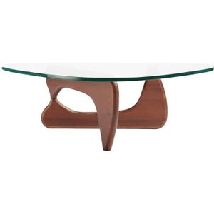 TABLE BASSE Table Basse Verre Trempé 19mm Style Noguchi Design