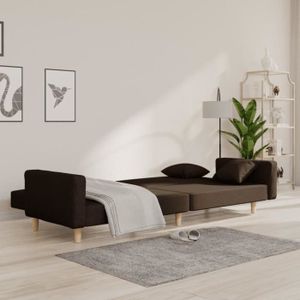 CANAPE CONVERTIBLE PAR Canapé-lit à 2 places avec deux oreillers marr