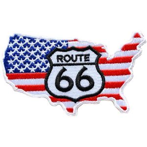 ECUSSON topt mili ecusson Route 66 Carte us USA Moto Biker