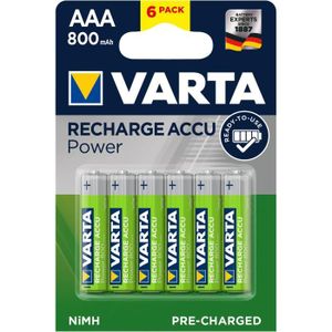 PILES VARTA Pack de 6 batteries rechargeables Accus AAA 