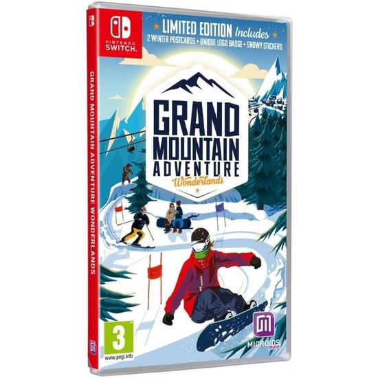 Jeu Nintendo Switch - Microïds - Grand Mountain Adventure Wonderlands - Arcade - Multijoueur - Cartouche