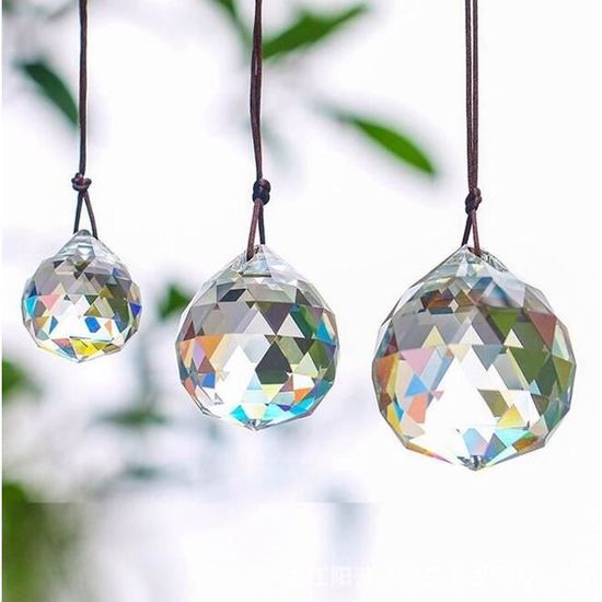 15 Attrape-Soleil En Cristal - Prismes En Verre - Décoration Fenêtre - Effet Arc-En-Ciel - Herefun