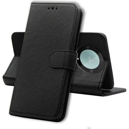 Jasonyu Coque Pour Honor 400 Lite 5G,Housse Etui En Cuir PU Portefeuille [ Antichoc] [Magnétique] [Porte Cartes] [Stand Fonction] Flip Coque (Noir