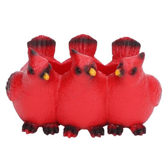 Ornement - EJ.LIFE - Oiseau Rouge - Résine Synthétique - 16 cm ...