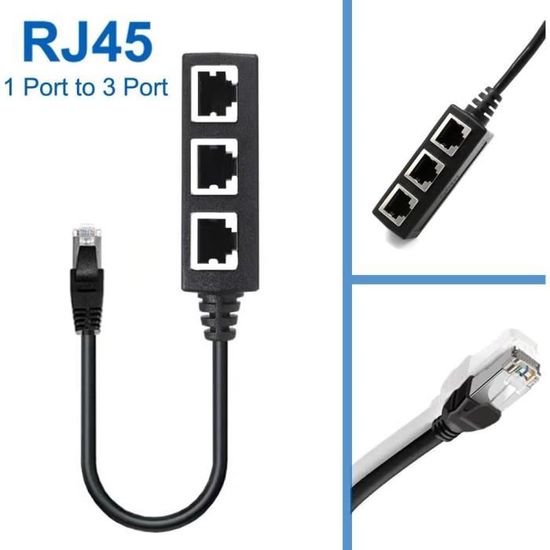 Câble D'extension Ethernet, RJ45 âle Vers Feelle à Vis Sur Panneau
