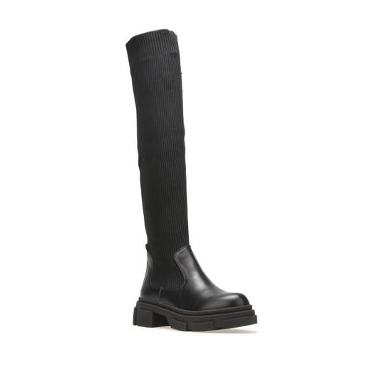 Cuissardes Femme LA MODEUSE Bi mati res Semelle Chunky