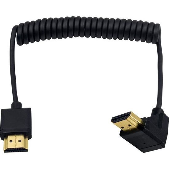 Câble S-Vidéo Ziotek Flexicord - 0.9m - Mâle Vers Mâle - Spirale Extensible