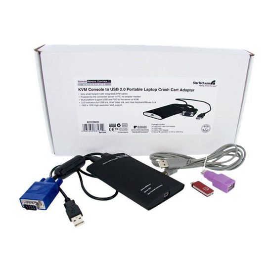 Adaptateur KVM USB Pour Ordinateur Portable - Console Server Crash Cart, VGA Vers USB - NOTECONS01