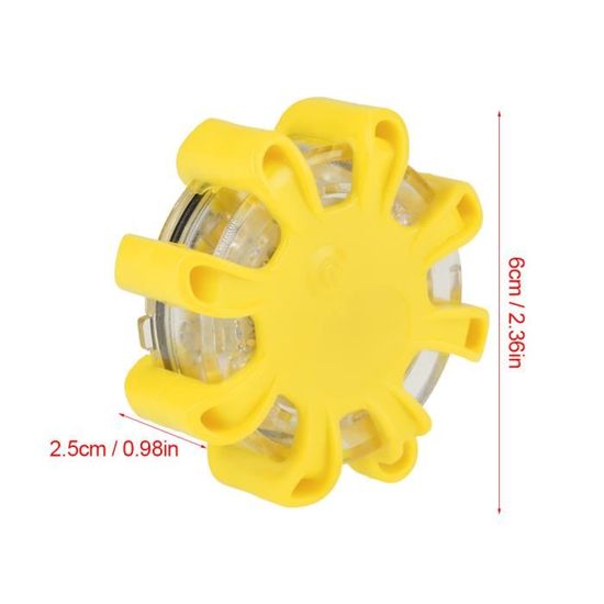 Tumecos Balise d'avertissement d'urgence LED pour voiture - Signal d' avertissement de sécurité routière - Lumière stroboscopique avec base magnétique pour véhicule (rouge 4 Tumecos Balise d'avertissement d'urgence LED pour voiture - Signal d' avertissement de sécurité routière - Lumière stroboscopique avec base magnétique pour véhicule (rouge 4