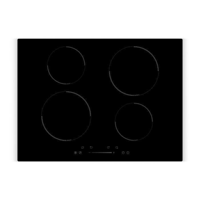 AMSTA - AMTI4Z7000 – Plaque de cuisson induction 70 cm - Slider - 4 Zones - 7000 Watts - Encastrement Standard 56 x 52 cm
