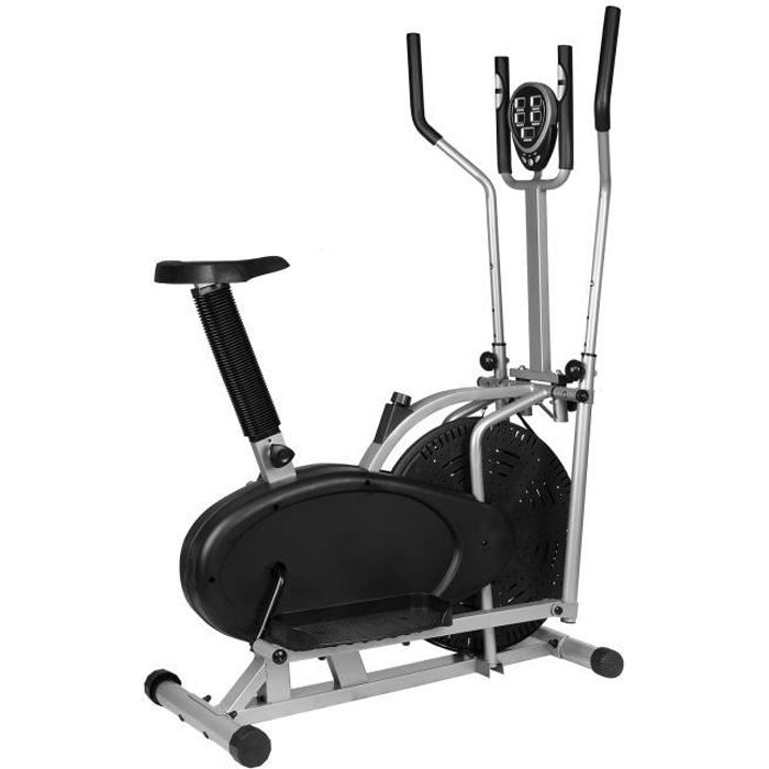 Vélo Élliptique Machine Élliptique Portant MAX 120KG Entraînement de Tout le Corps Régulation de Vitesse en Continu