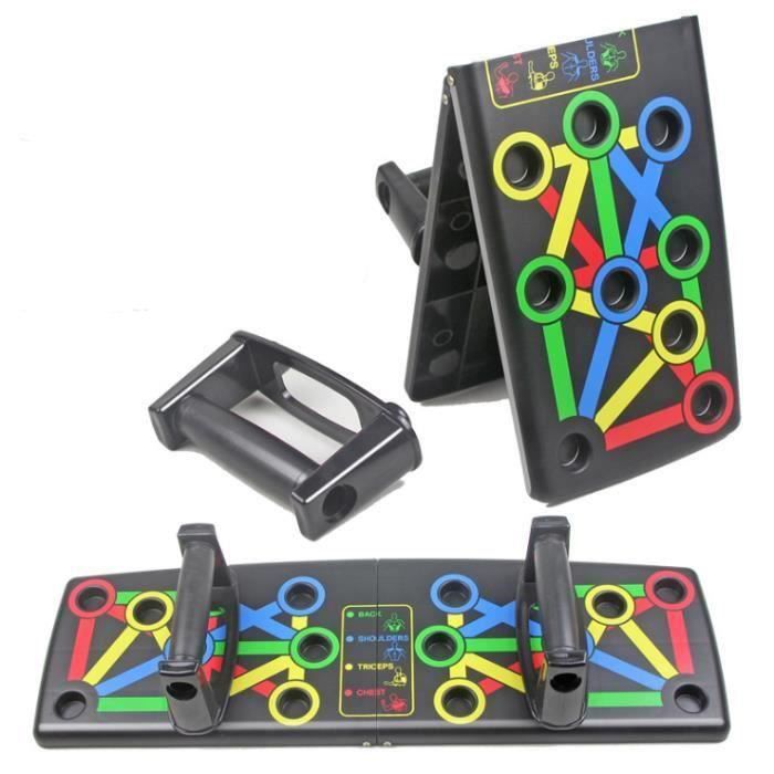 9 en 1 Tableau push-up multifonctionnel familial du sport Poignées de Traction Push up Sport Fitness Musculation Pectoral Latissimus