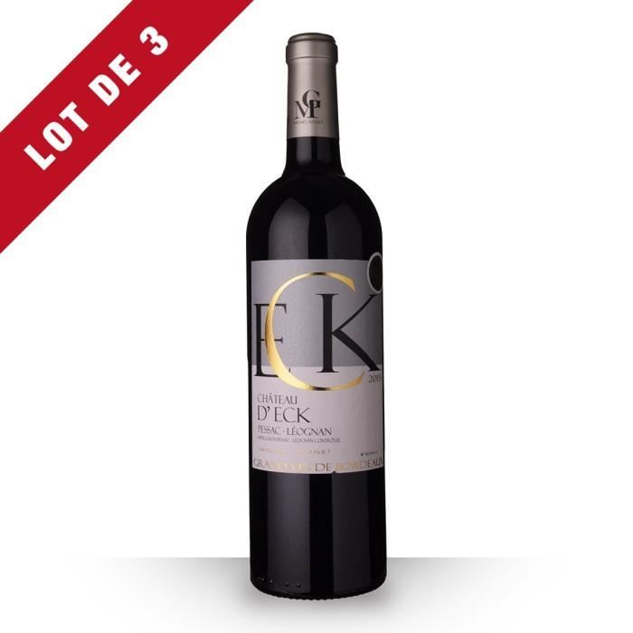 3x Château d'Eck 2015 AOC Pessac-Léognan - 3x75cl - Vin Rouge