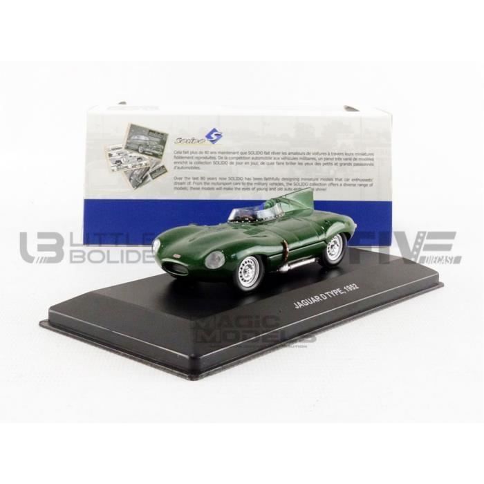 Voiture Miniature de Collection - SOLIDO 1/43 - JAGUAR Type D - 1952 - Green - 4303000