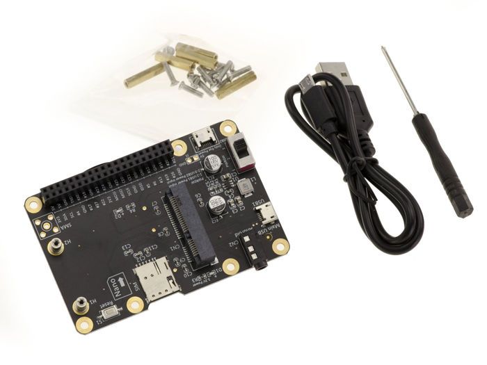 3G 4G LTE Hat pour Raspberry Pi, Samsung ARTIK, Latte Panda ou ASUS Tinker. pour modules MiniPCIe, avec Emplacement Nano SIM.